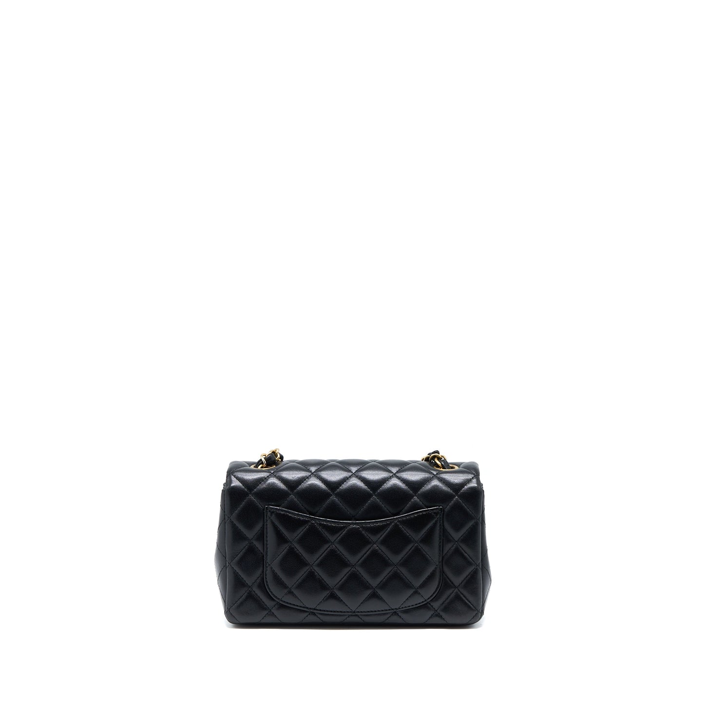 Chanel Mini Rectangular Flap Bag Lambskin Black