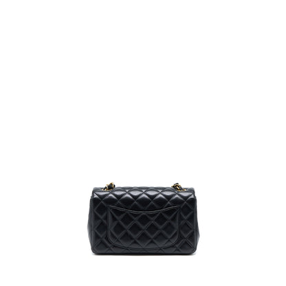 Chanel Mini Rectangular Flap Bag Lambskin Black