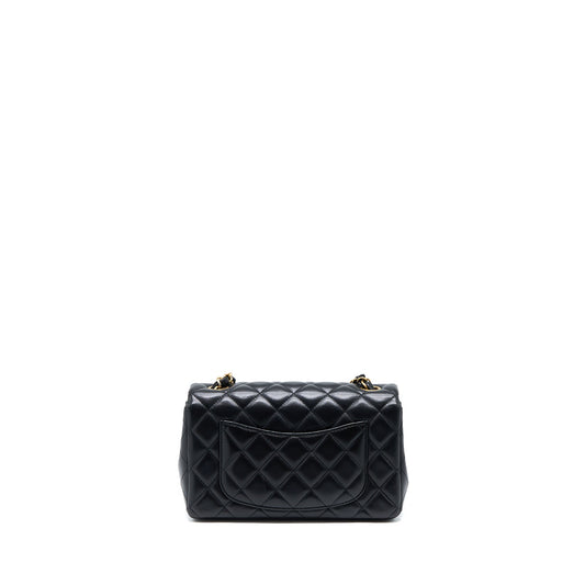 Chanel Mini Rectangular Flap Bag Lambskin Black