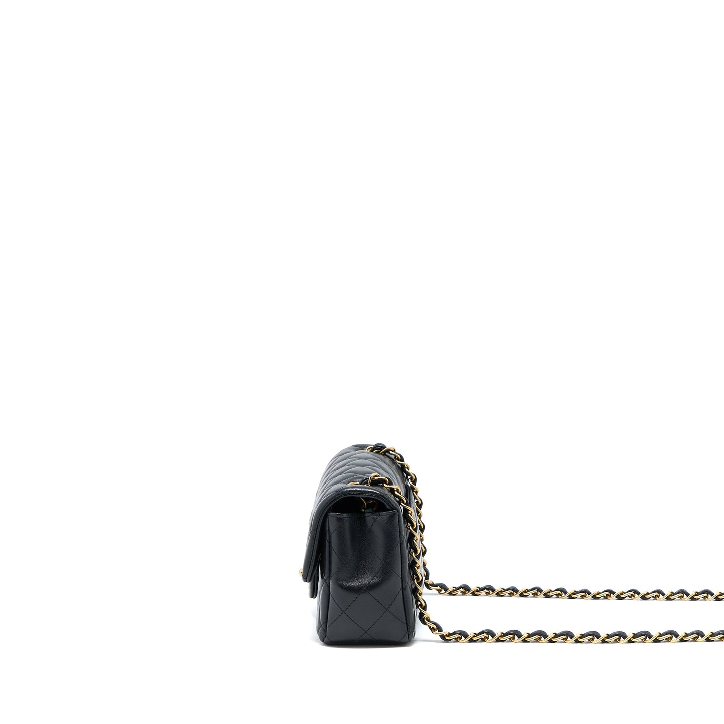 Chanel Mini Rectangular Flap Bag Lambskin Black