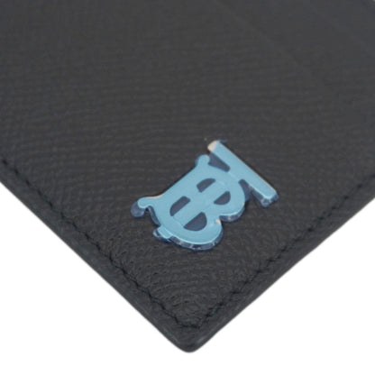 BURBERRY TB Leather Card Holder Black
