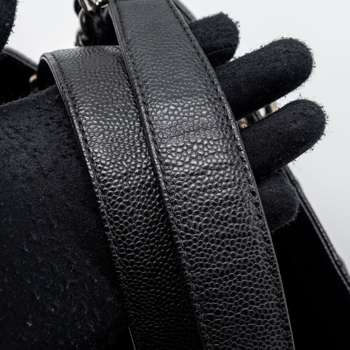 Chanel grand shopping tote bag caviar black