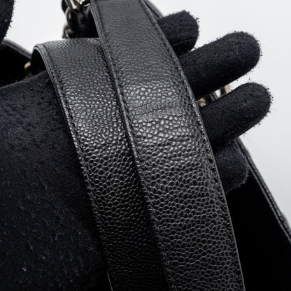 Chanel grand shopping tote bag caviar black