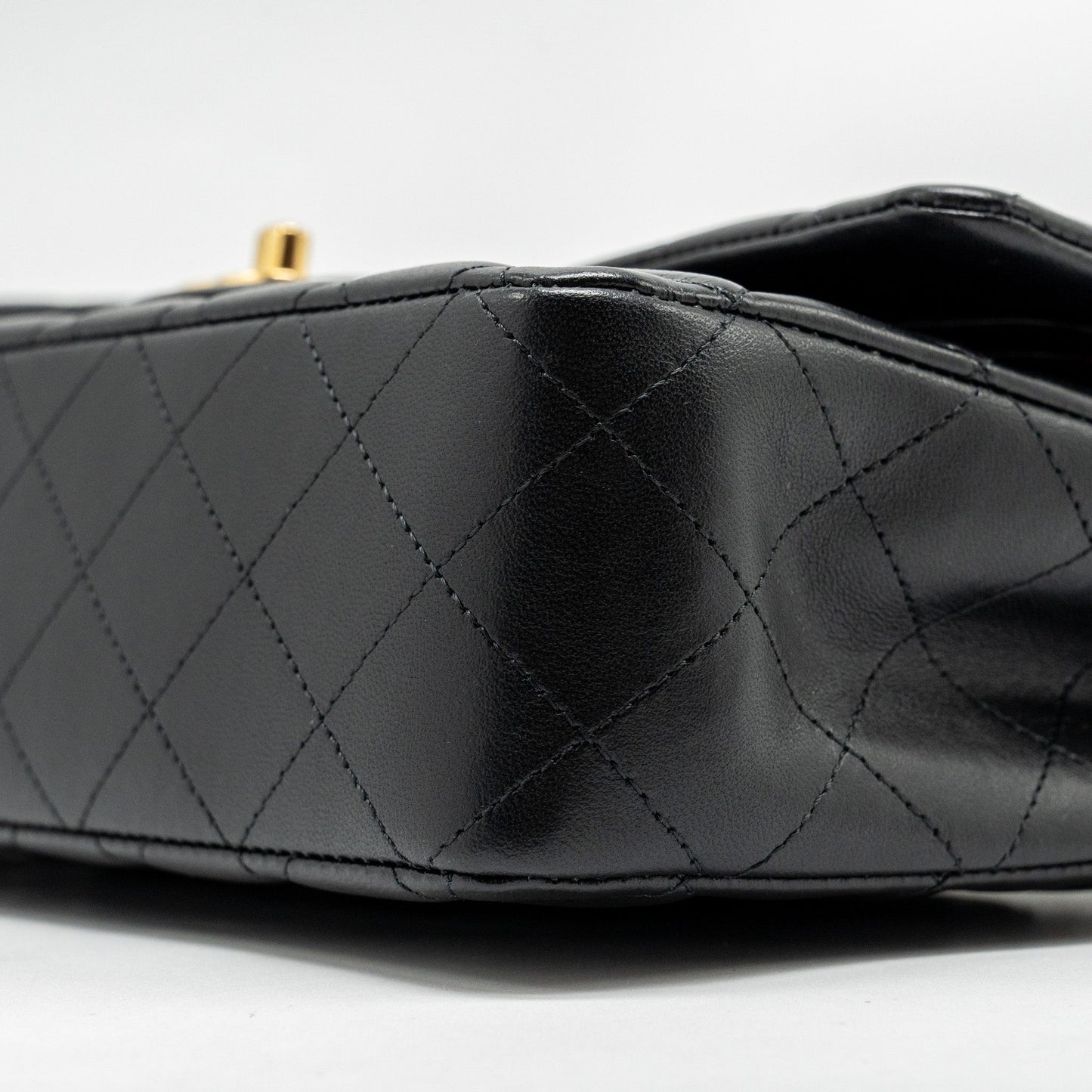 Chanel Medium Classic Double Flap Bag Lambskin Black  (microchip)
