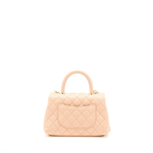 Chanel Small Coco Handle Caviar Light Pink L