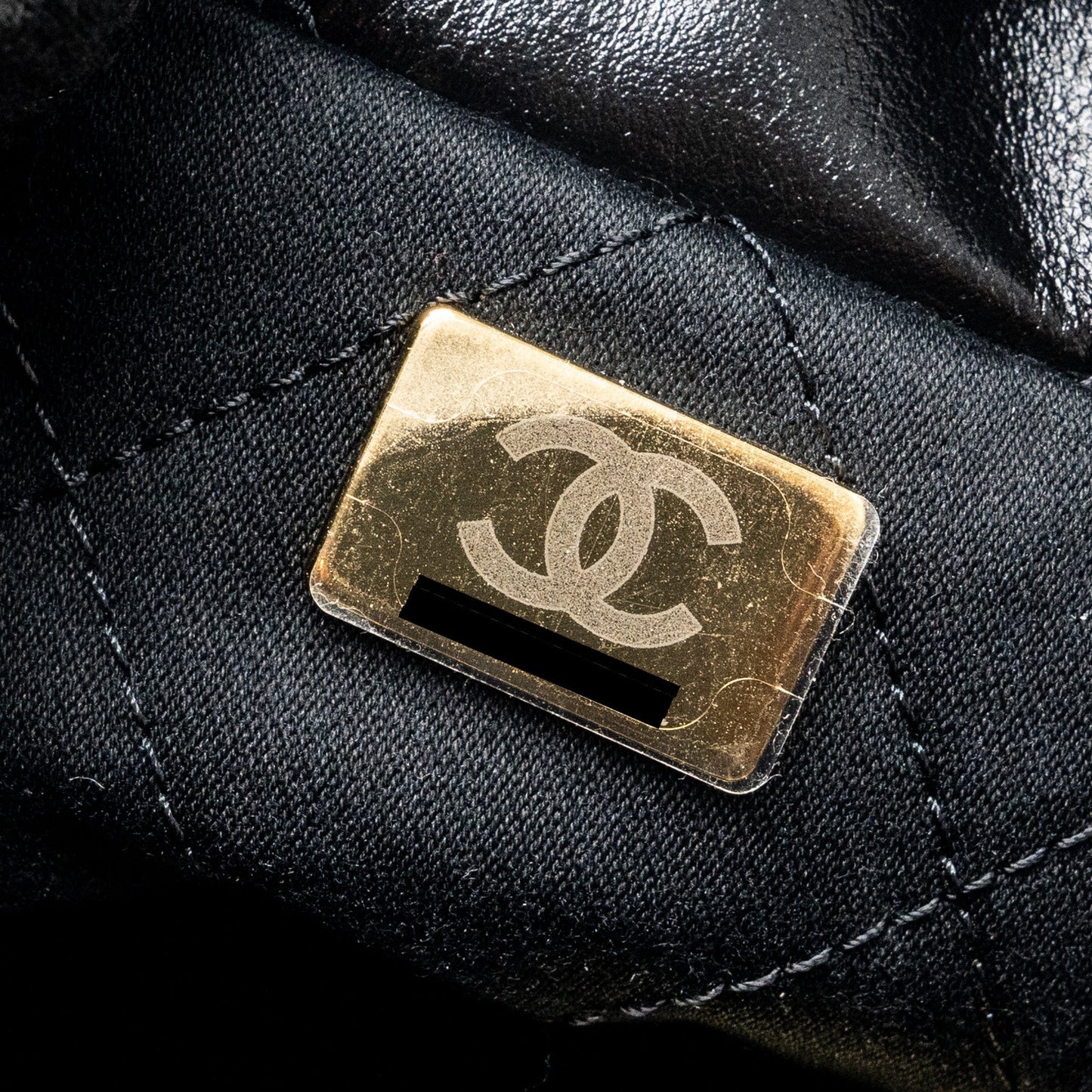 Chanel Mini 22 Bag Shiny Calfskin Black  (Microchip)