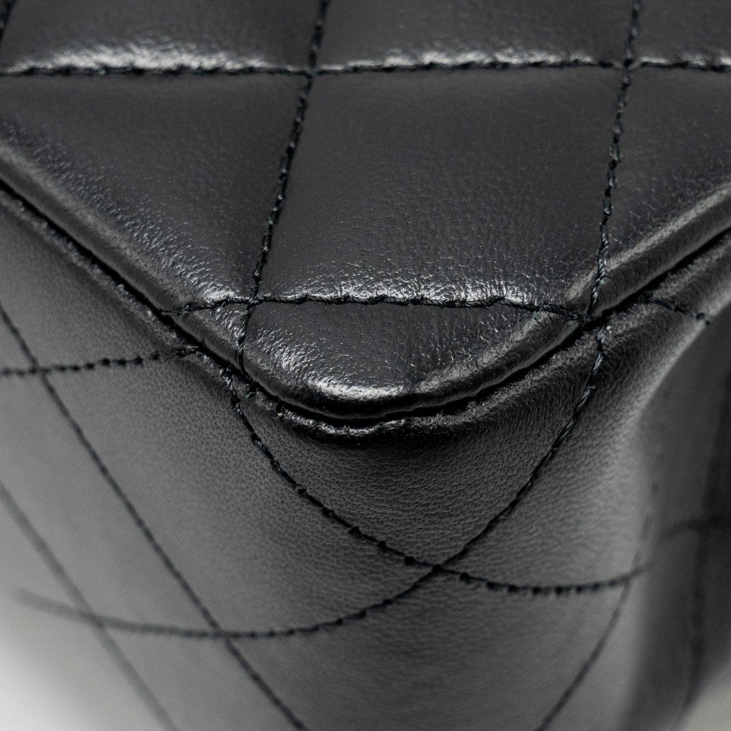 Chanel Medium Classic Double Flap Bag Lambskin Black  (microchip)
