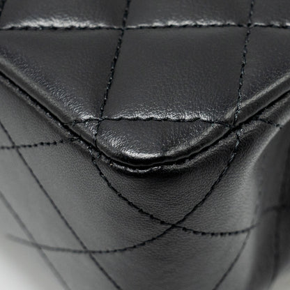 Chanel Medium Classic Double Flap Bag Lambskin Black  (microchip)