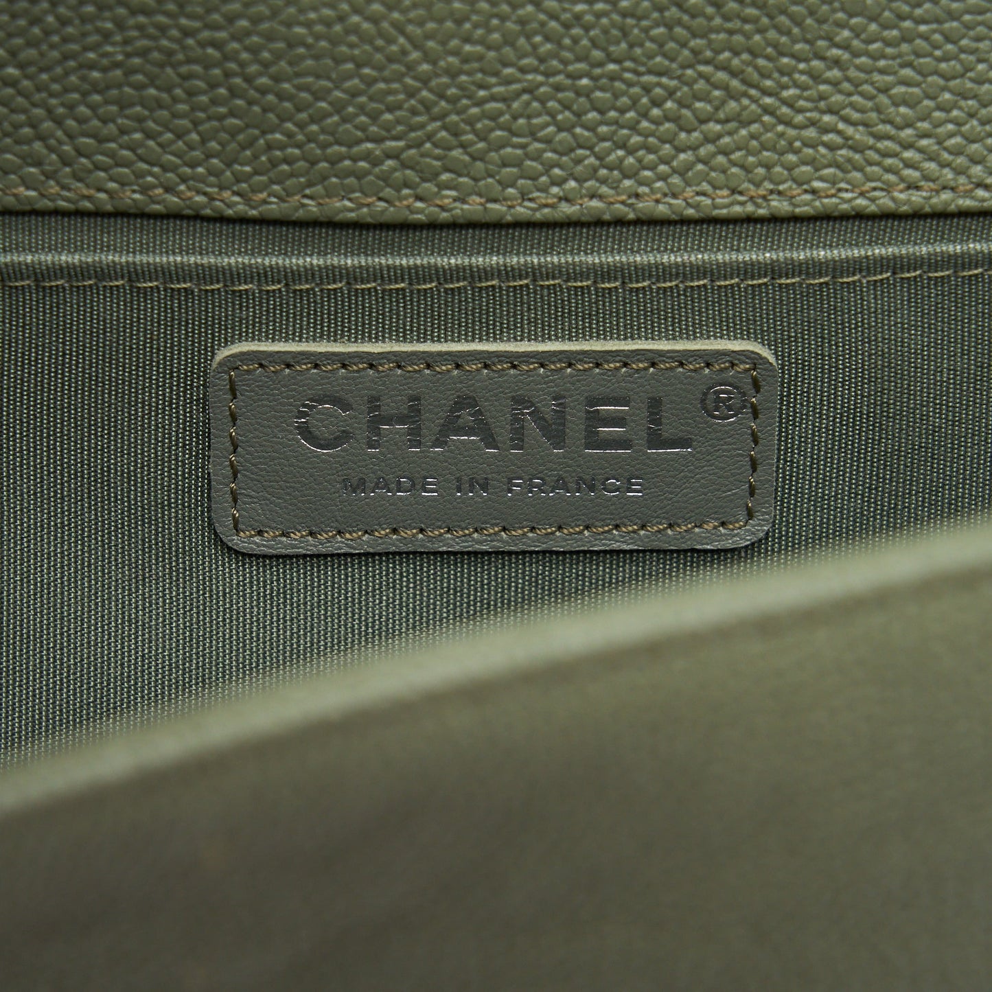 Chanel Medium Boy Bag Caviar Light Green L