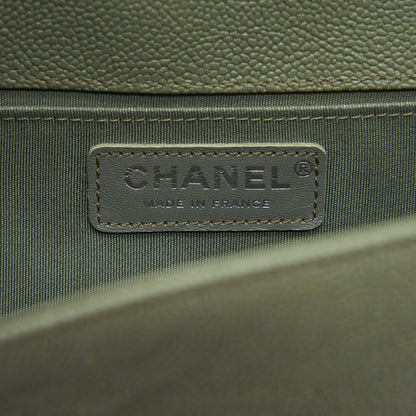 Chanel Medium Boy Bag Caviar Light Green L