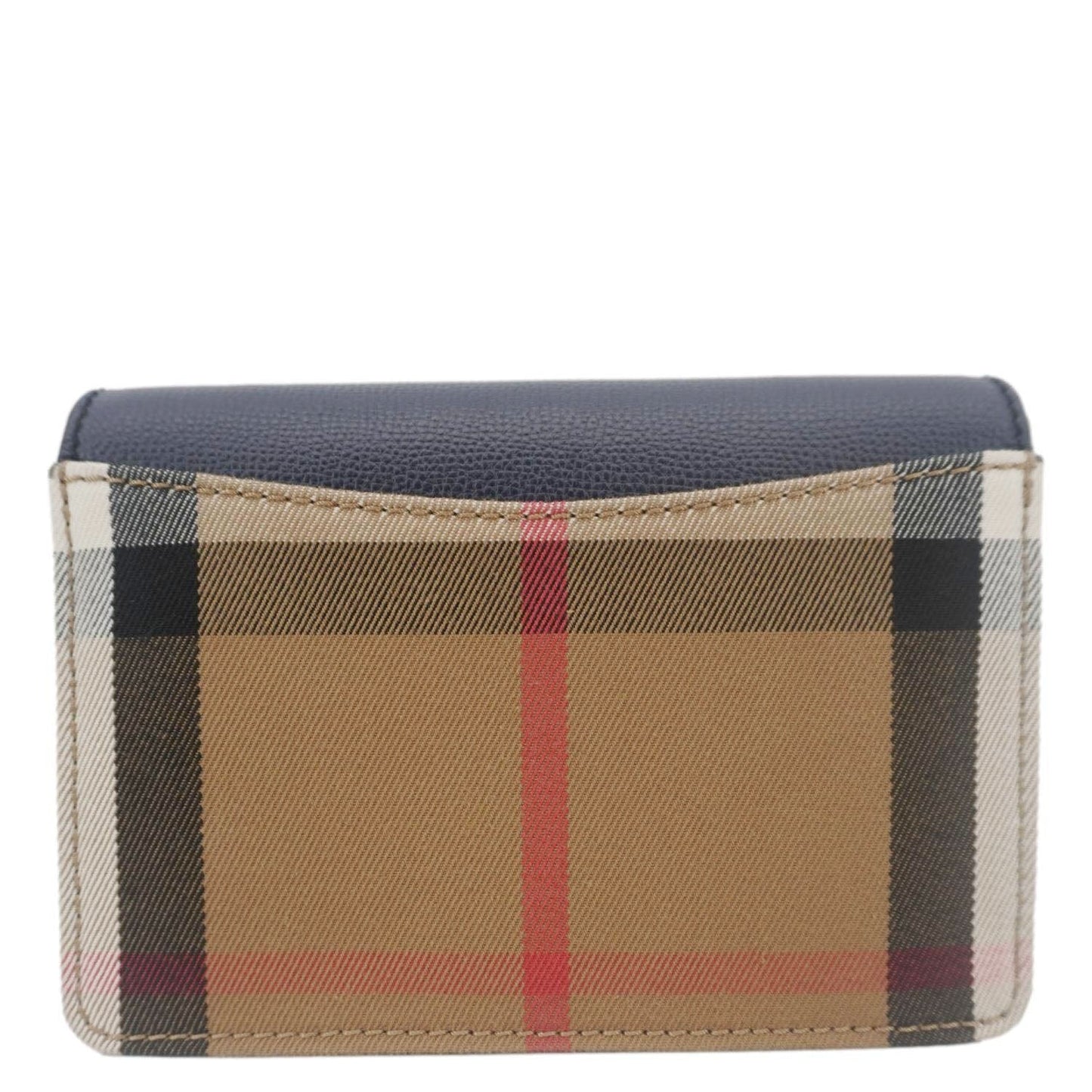 BURBERRY Hampshire Small House Check Crossbody Bag Navy Blue