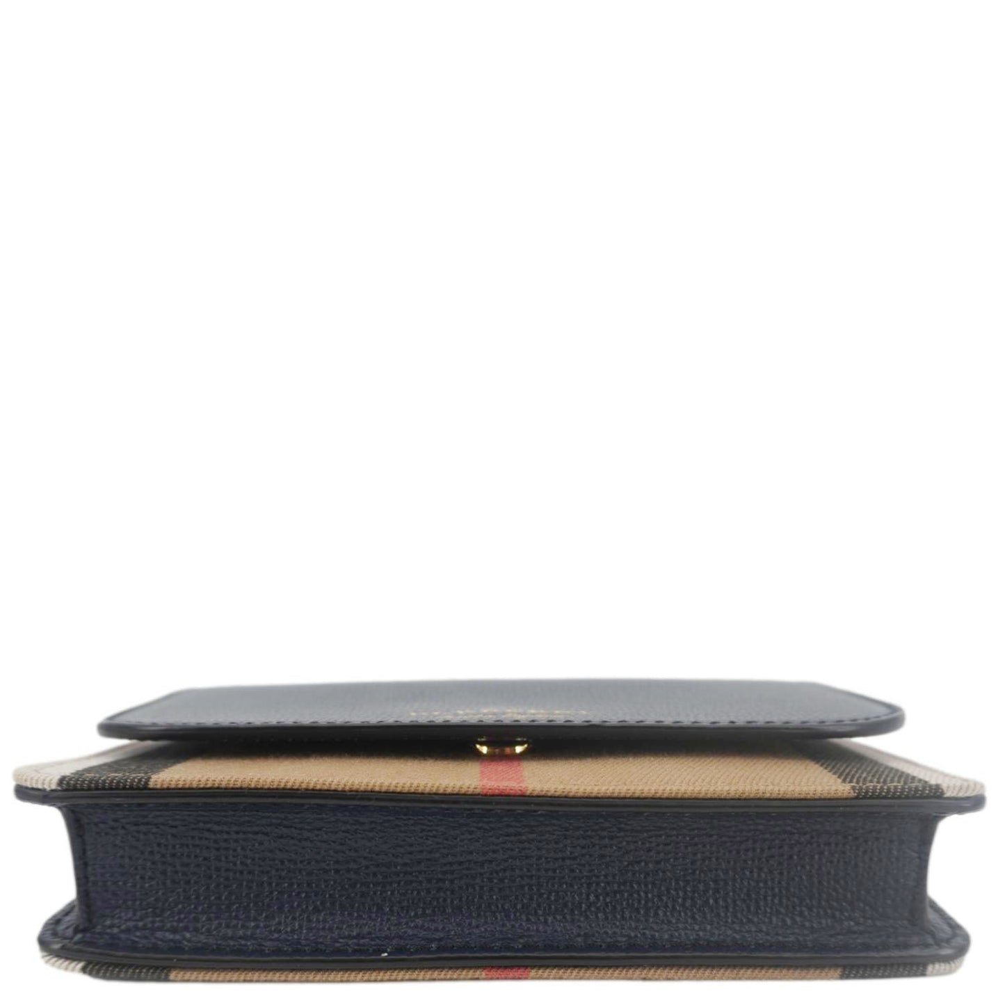 BURBERRY Hampshire Small House Check Crossbody Bag Navy Blue