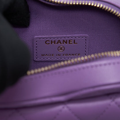Chanel 22S Small Heart Bag Lambskin Purple L