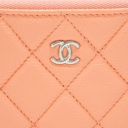 Chanel Mini Ocase Zip Pouch Coral Caviar