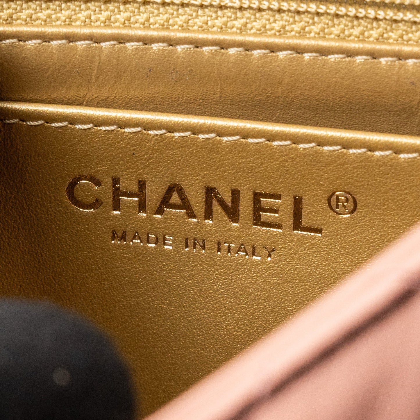 Chanel Pearl Crush Mini Square Flap Bag Lambskin Pink  (microchip)