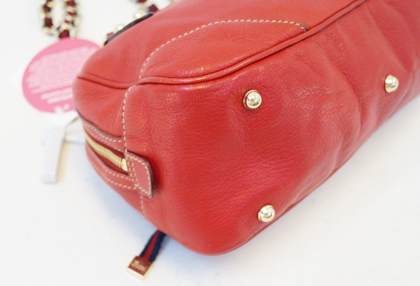 GUCCI Cruise Red Leather Chain Shoulder Bag