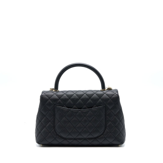 Chanel Medium Coco Handle Caviar Black L