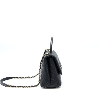 Chanel Medium Coco Handle Caviar Black L