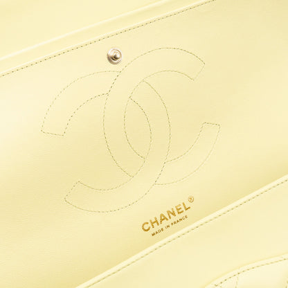 Chanel 23C jumbo classic double flap bag lambskin light green L (microchip)