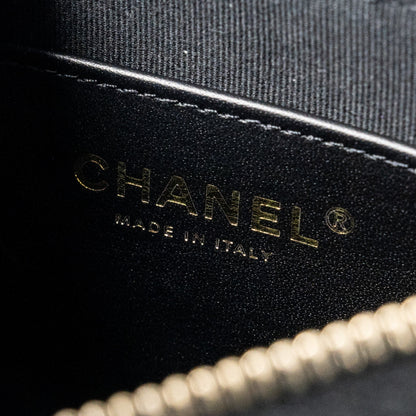 Chanel 23k 19 Hobo Shoulder Bag Calfskin Black  (microchip)