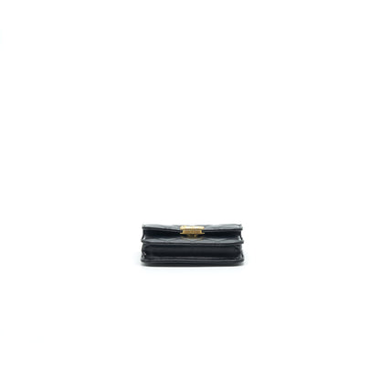Chanel 21A Flap Coin Purse with chain Calfskin black