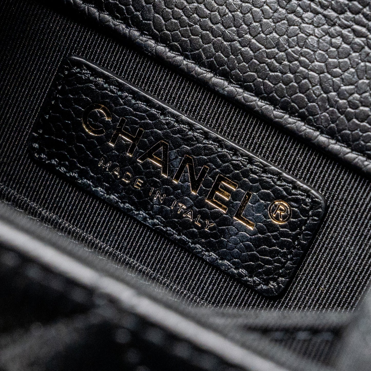 Chanel North South Boy Bag Caviar Black L