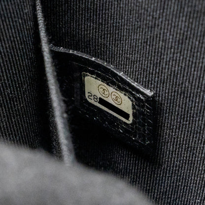 Chanel North South Boy Bag Caviar Black L