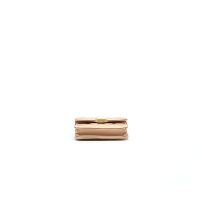 Chanel 21A Flap Coin Purse with Chain Beige  Calfskin