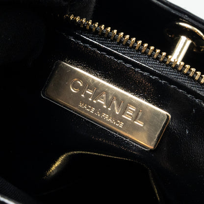 Chanel mini 31 bag shiny calfskin black L (microchip)