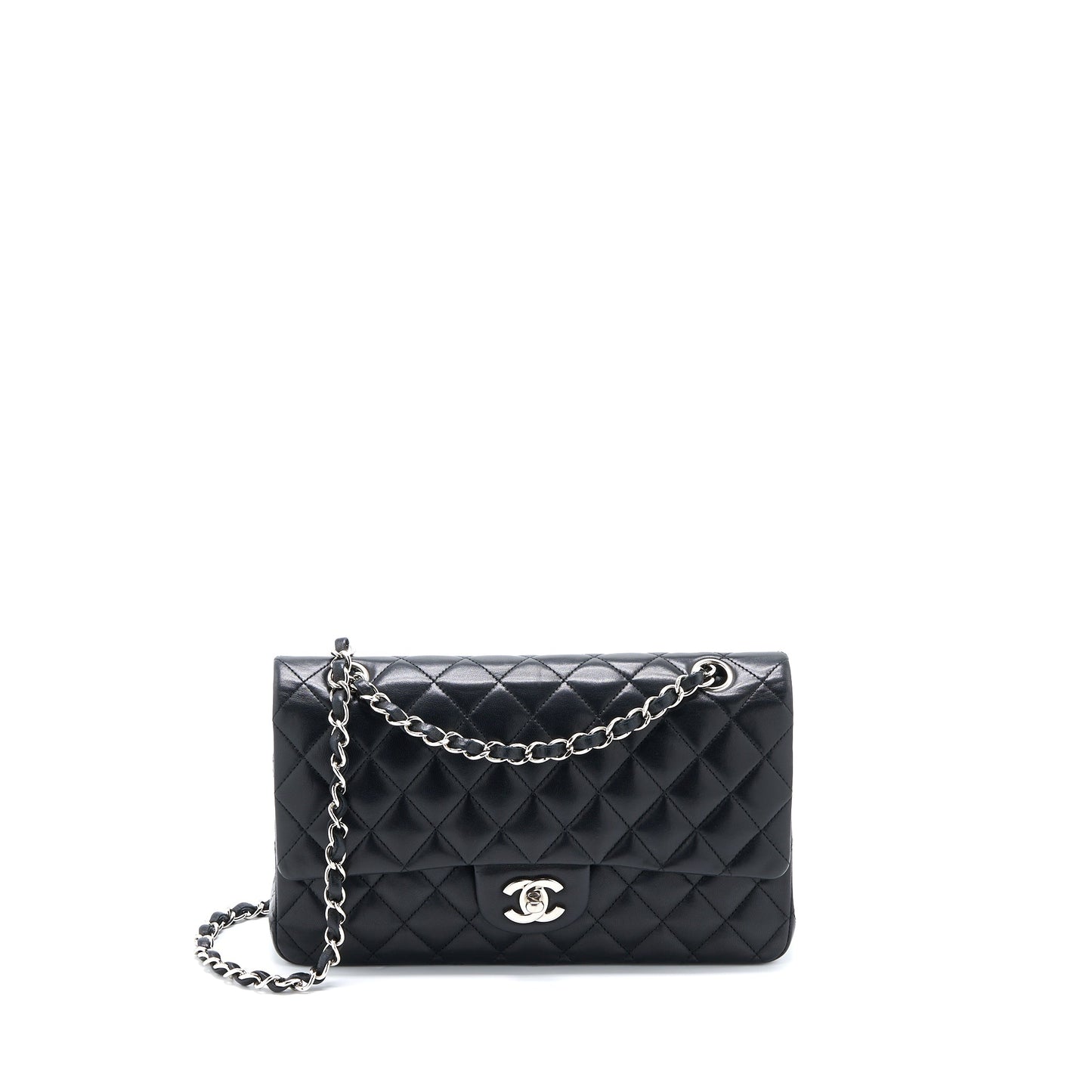 Chanel Medium Classic Double Flap Bag Lambskin Black