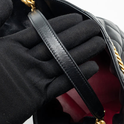 Chanel 22p Drawstring Bucket Bag Lambskin Black  (Microchip)