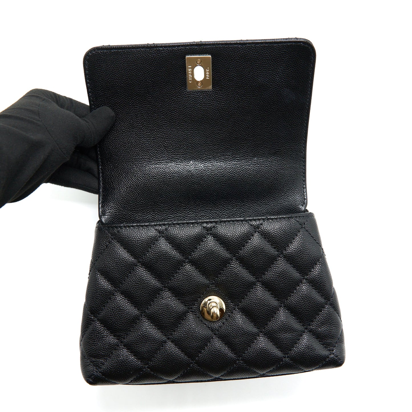 Chanel Mini Coco Handle 20cm Caviar Black L