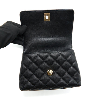 Chanel Mini Coco Handle 20cm Caviar Black L
