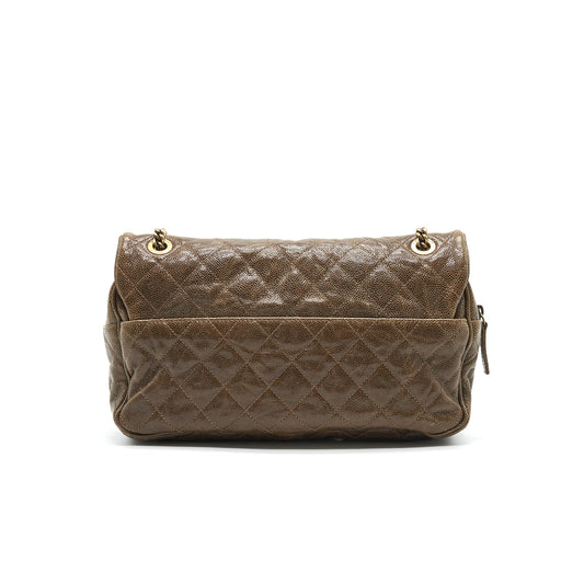 Chanel Seasonal Caviar Jumbo Flap Bag with