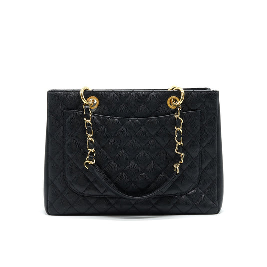 Chanel Grant Shopping Tote Bag GST Black Caviar