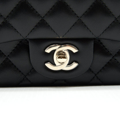 Chanel 22C Mini Square Flap Bag Lambskin Black L