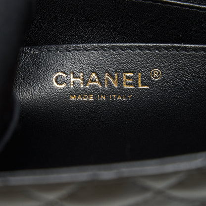 Chanel 22C Mini Square Flap Bag Lambskin Black L