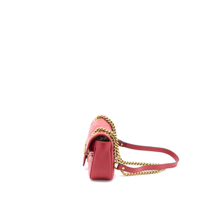 Gucci Mini GG Marmont Bag Calfskin Red Brushed