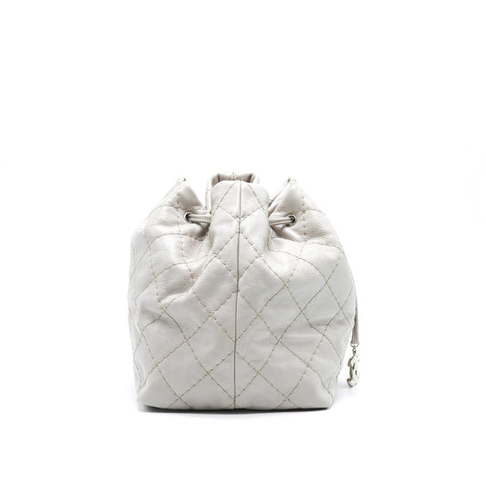 Chanel Caviar Bucket Tote Bag Grey  Serial15