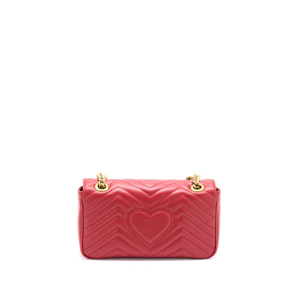 Gucci Small GG Marmont Bag Calfskin Red Brushed