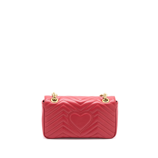 Gucci Small GG Marmont Bag Calfskin Red Brushed