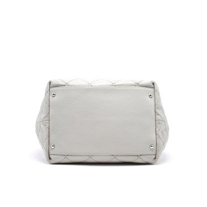 Chanel Caviar Bucket Tote Bag Grey  Serial15