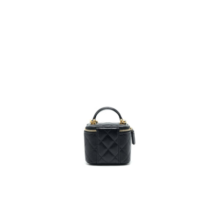 Chanel 21A Top Handle Vanity with Chain Black