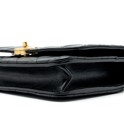 Chanel 24C gold Crush wallet on chain calfskin black  (microchip)