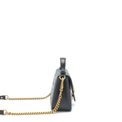 Gucci GG Marmont Mini Top Handle Bag Calfskin Black