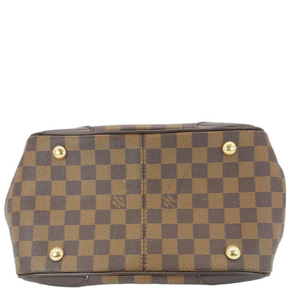 LOUIS VUITTON Verona PM Damier Ebene Satchel Bag Brown