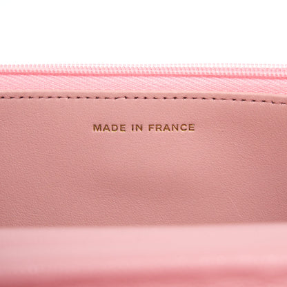 Chanel 22C Classic Wallet On Chain Caviar Pink L