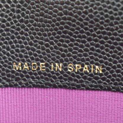 CHANEL Long Flap Quilted Caviar Wallet Black