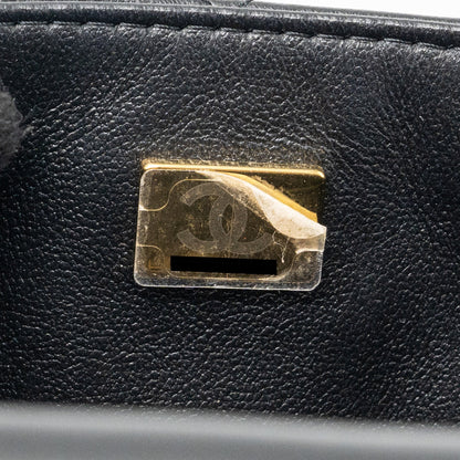 Chanel Mini Square Flap Bag Lambskin Black  (Microchip)