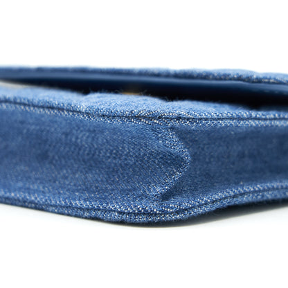 Chanel Pearl Crush Denim mini flap Belt bag